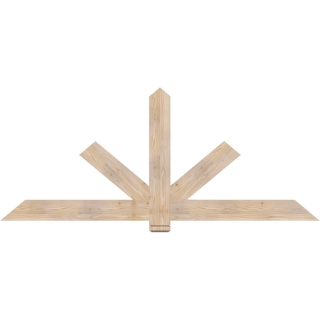 Ekena Millwork Kennewick Smooth Timber Gable Bracket, Douglas Fir, 84"W x 35"H x 1 1/2"D x 5 1/2"F, 10/12 Pitch GBW084X35X0206KEN00SDF